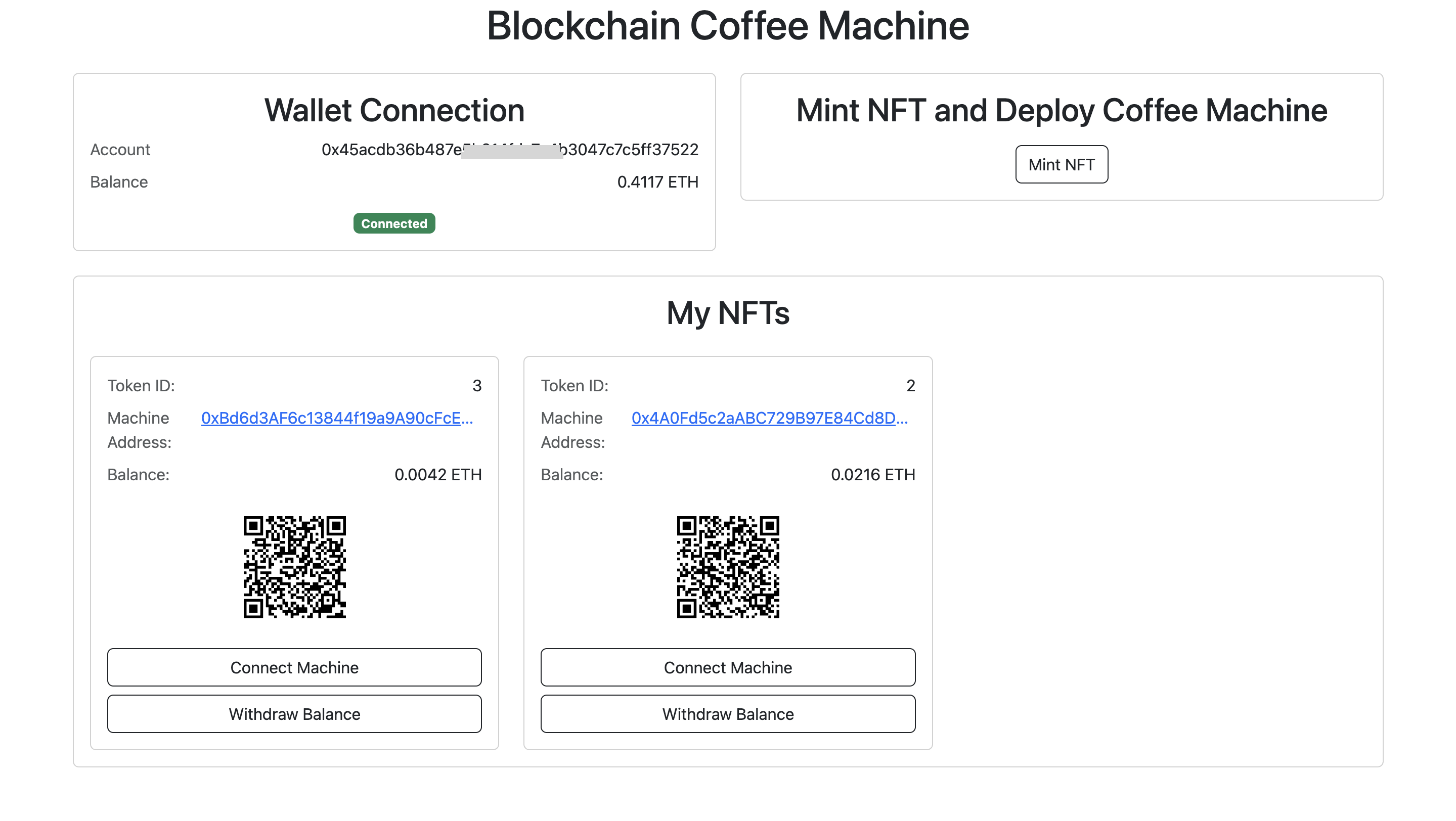Blockchain Coffee Machine